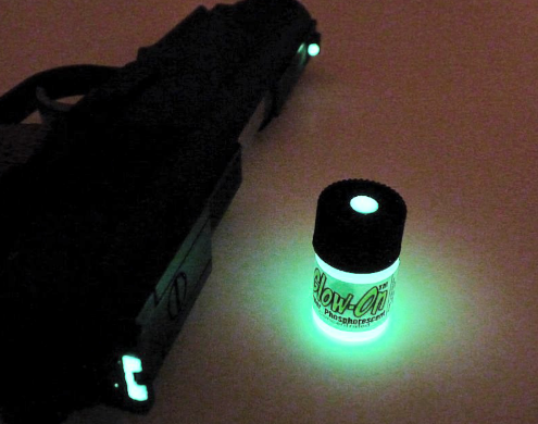 Glow-ON Super Phosphorescent Gun Night Sights Paint 2.3 ml Vial.  Concentrated Long Lasting Glow (8 Colors) - $13.95 (Free S/H over $25)