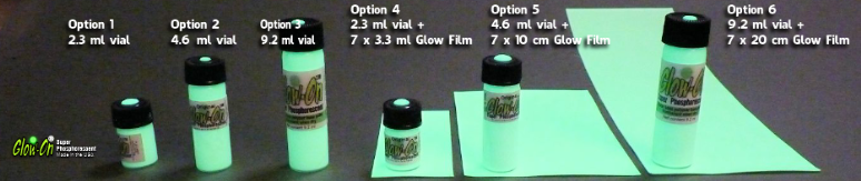 Glow On Super Phosphorescent Paint, Green Color and Green Glow Paint, Small  2.3 ml Vial. 